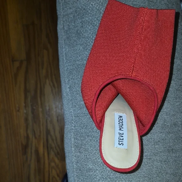 Steve Madden Red Open-Toe Heels - Picture 6 of 6